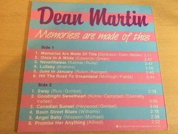Dean Martin ‎– Memories Are Made Of This