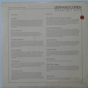 Leonard Cohen ‎– Greatest Hits