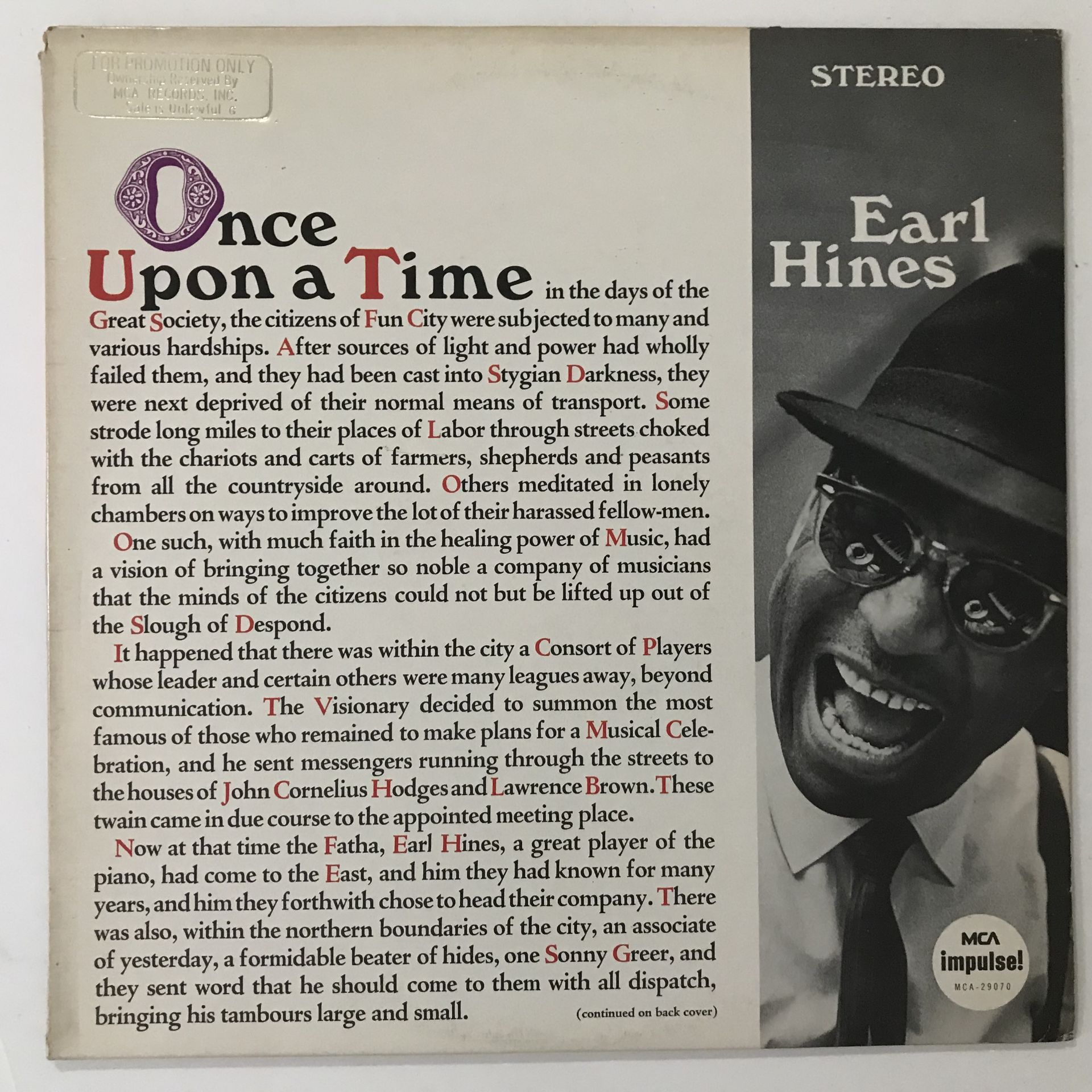 Earl Hines – Once Upon A Time