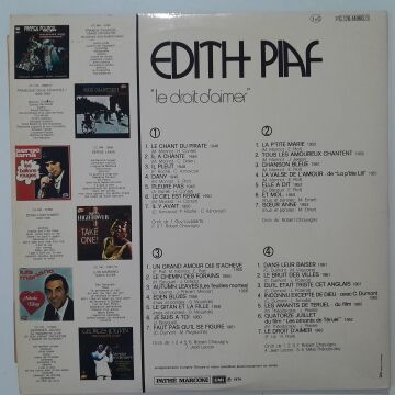 Edith Piaf – Le Droit D'Aimer 2 LP