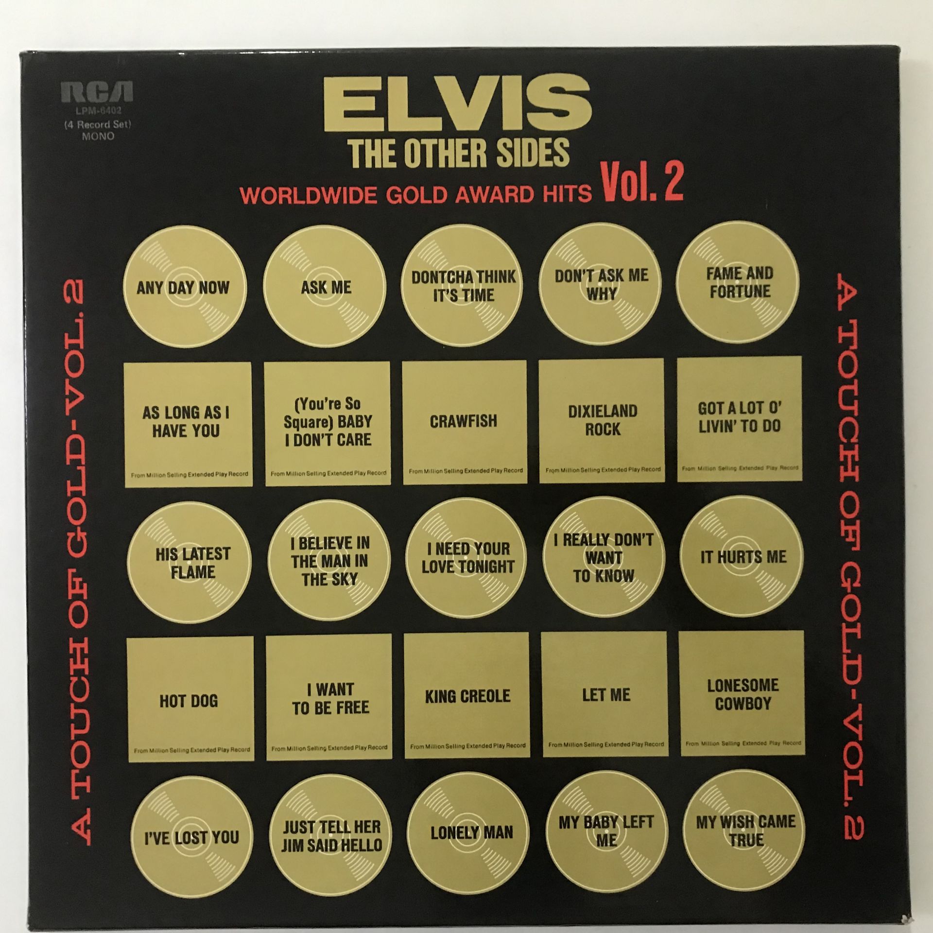 Elvis Presley ‎– The Other Sides - Worldwide Gold Award Hits - Vol. 2 (4 LP Kutulu + Posterli Set)