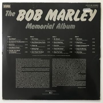 Bob Marley ‎– The Bob Marley Memorial Album 2 LP