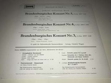 Joh. Seb. Bach / Das Südwestdeutsche Kammerorchester - Friedr. Tilegant Mit Kraft Thorwald Dilloo, György Terebesi, Hermann Werdermann – Brandenburgische Konzerte Nr.3, 4, 5