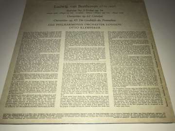 Ludwig van Beethoven, Otto Klemperer, Philharmonia Orchestra – Ludwig Van Beethoven 2.Sinfonie D-Dur Op. 36 Ouverturen Zu ”Coriolan” Und ''Die Geschöpfe Des Prometheus”