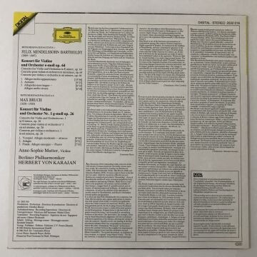 Mendelssohn, Bruch - Anne-Sophie Mutter, Berliner Philharmoniker, Herbert von Karajan ‎– Violinkonzerte