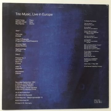 Chick Corea, Miroslav Vitous, Roy Haynes – Trio Music, Live In Europe