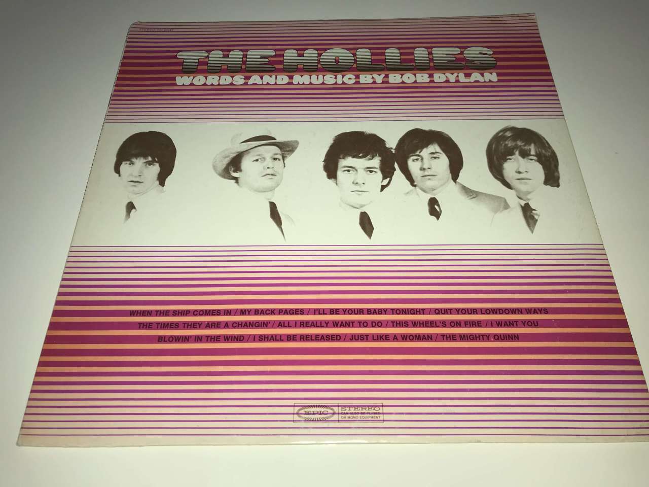 The Hollies ‎– Words And Music By Bob Dylan