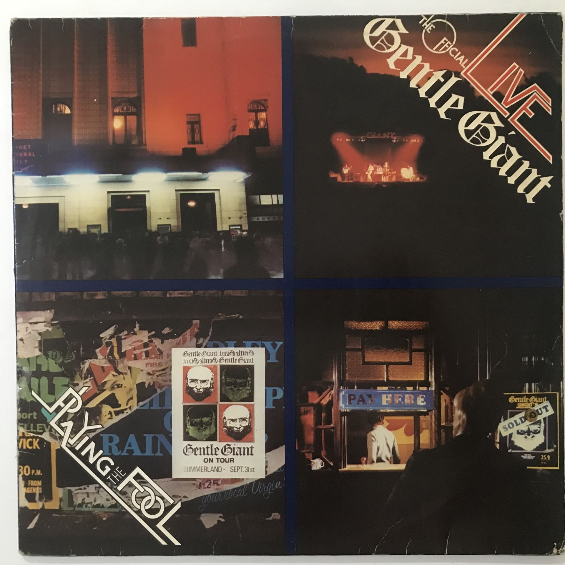 Gentle Giant ‎– Playing The Fool 2 LP
