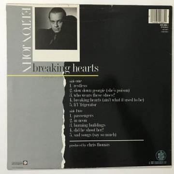 Elton John ‎– Breaking Hearts