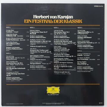 Herbert Von Karajan, David Oistrach, Igor Oistrach, Wilhelm Kempff, Géza Anda – Ein Festival Der Klassik 3 LP