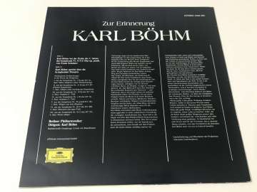 Zur Erinnerung Karl Böhm (Bei Der Probe Zu Schuberts 9. Symphonie Belauscht / Gedanken Über Mozart Und Seine Symphonien)