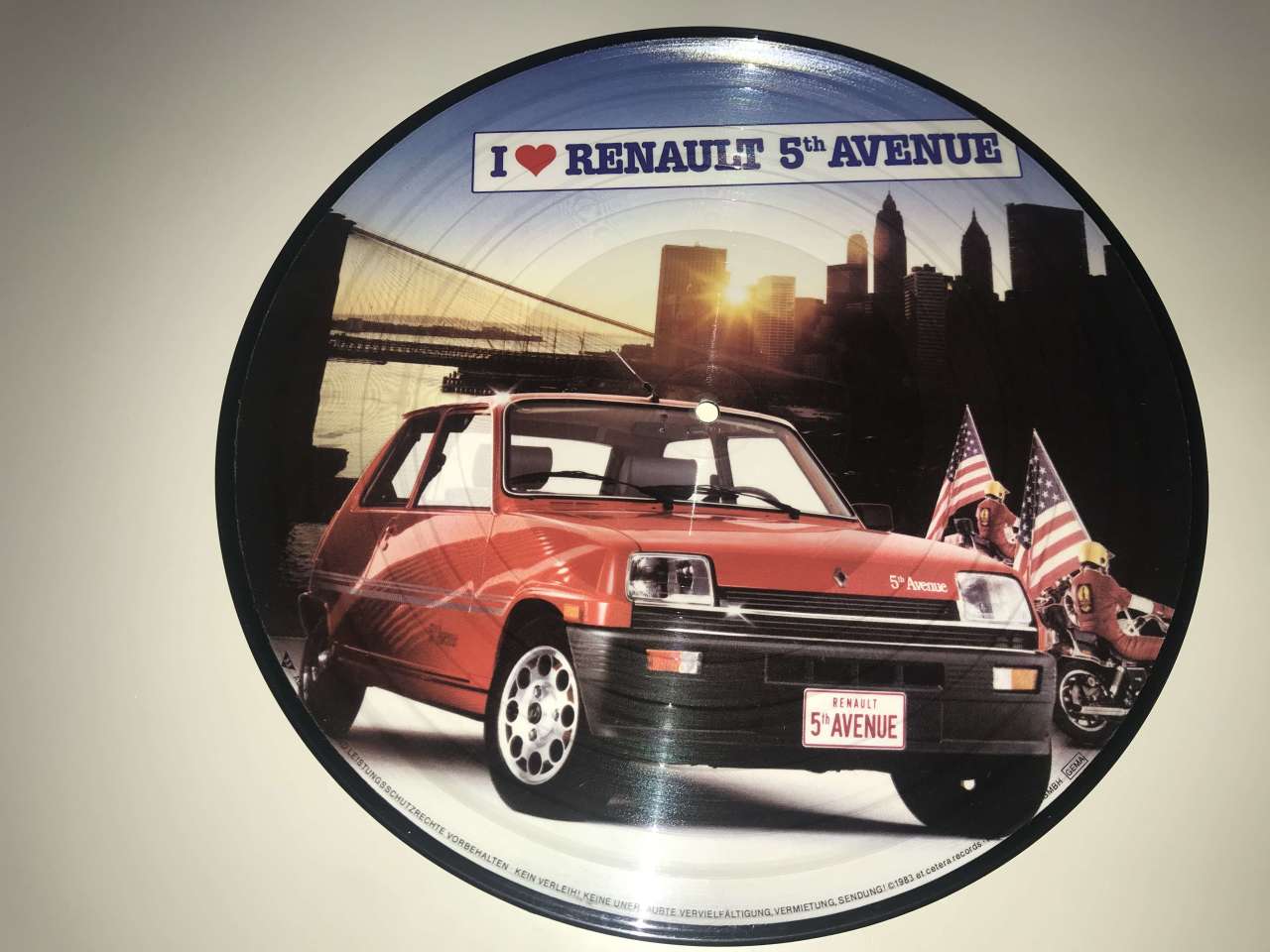 I Love Renault 5th Avenue (Resimli Plak)