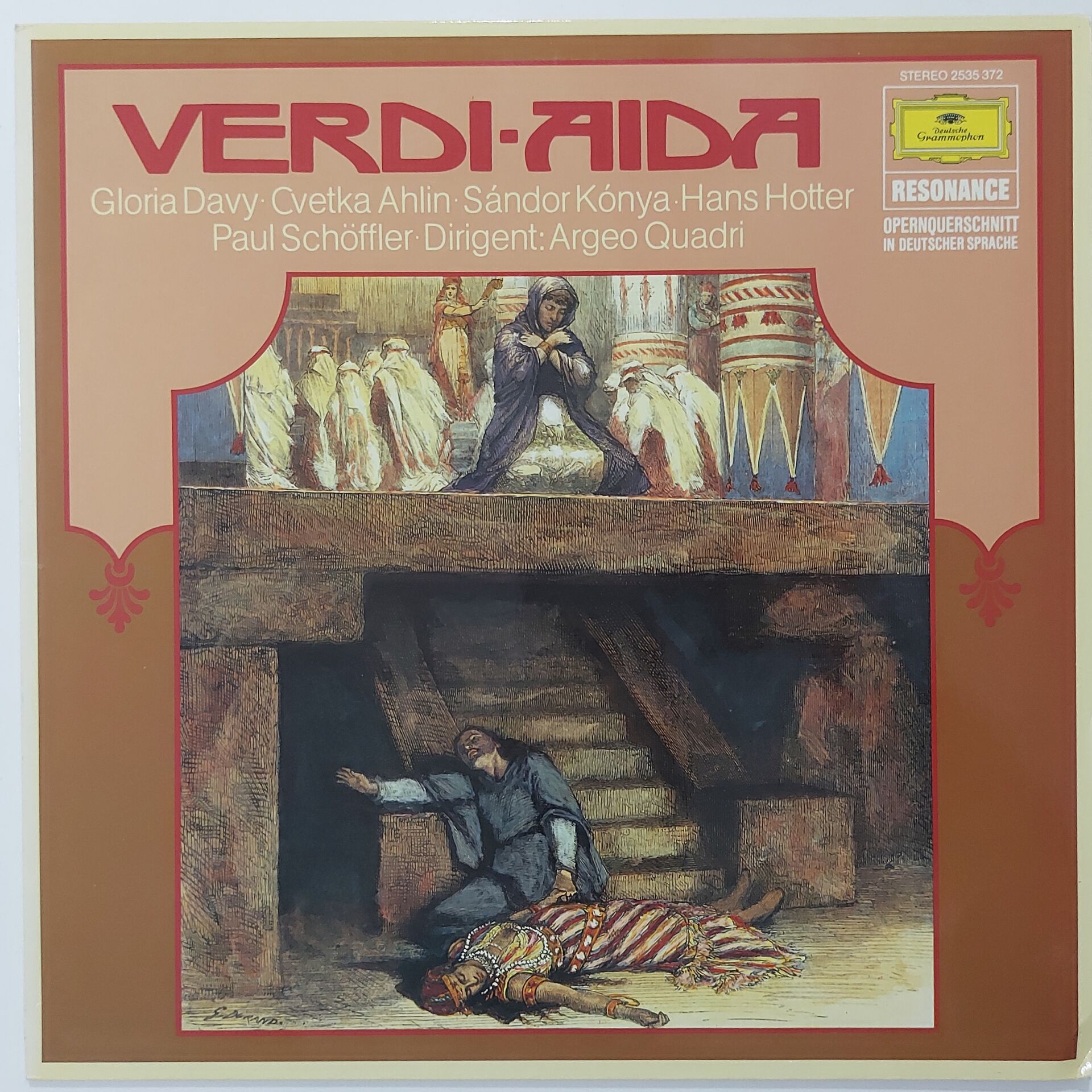 Verdi - Gloria Davy, Cvetka Ahlin, Sándor Kónya, Hans Hotter, Paul Schöffler / Argeo Quadri – Aida