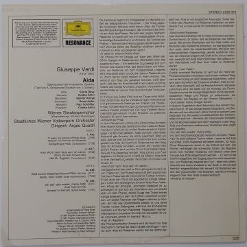 Verdi - Gloria Davy, Cvetka Ahlin, Sándor Kónya, Hans Hotter, Paul Schöffler / Argeo Quadri – Aida