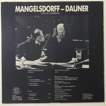 Dauner - Mangelsdorff – Two Is Company...