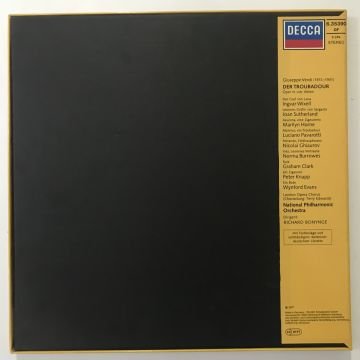 Verdi - Richard Bonynge, National Philharmonic Orchestra, Luciano Pavarotti, Joan Sutherland, Marilyn Horne, Ingvar Wixell, Nicolai Ghiaurov – Der Troubadour (4 LP Kurulu Set)