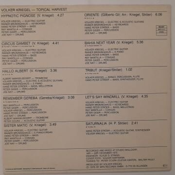 Volker Kriegel – Topical Harvest