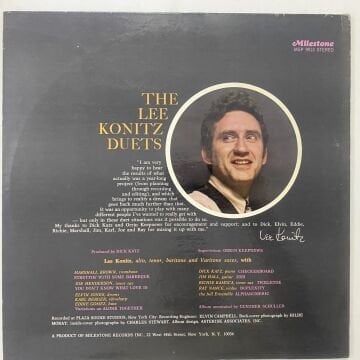 Lee Konitz – The Lee Konitz Duets
