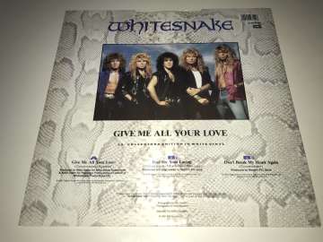 Whitesnake ‎– Give Me All Your Love (Beyaz Renkli Plak)