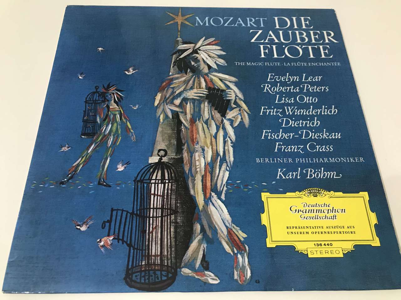 Mozart • Karl Böhm • Evelyn Lear • Roberta Peters • Lisa Otto • Fritz Wunderlich • Dietrich Fischer-Dieskau • Franz Crass • Berliner Philharmoniker – Die Zauberflöte (Querschnitt)
