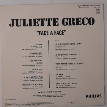Juliette Gréco – Face À Face