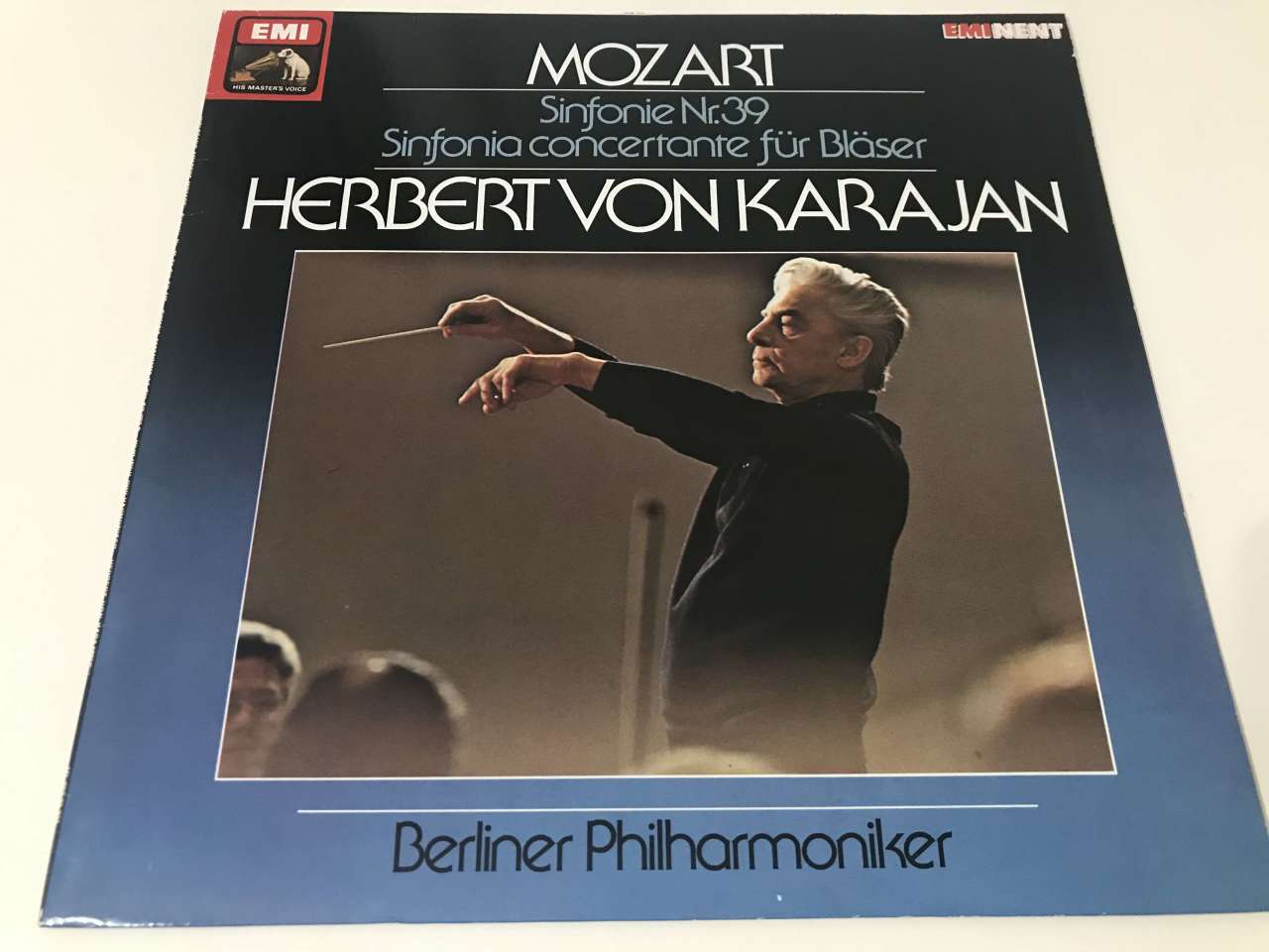 Mozart / Herbert von Karajan, Berliner Philharmoniker – Sinfonie Nr. 39, Sinfonia Concertante Für Bläser Für Flöte, Harfe Und Orchester C-dur KV 299