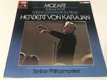 Mozart / Herbert von Karajan, Berliner Philharmoniker – Sinfonie Nr. 39, Sinfonia Concertante Für Bläser Für Flöte, Harfe Und Orchester C-dur KV 299