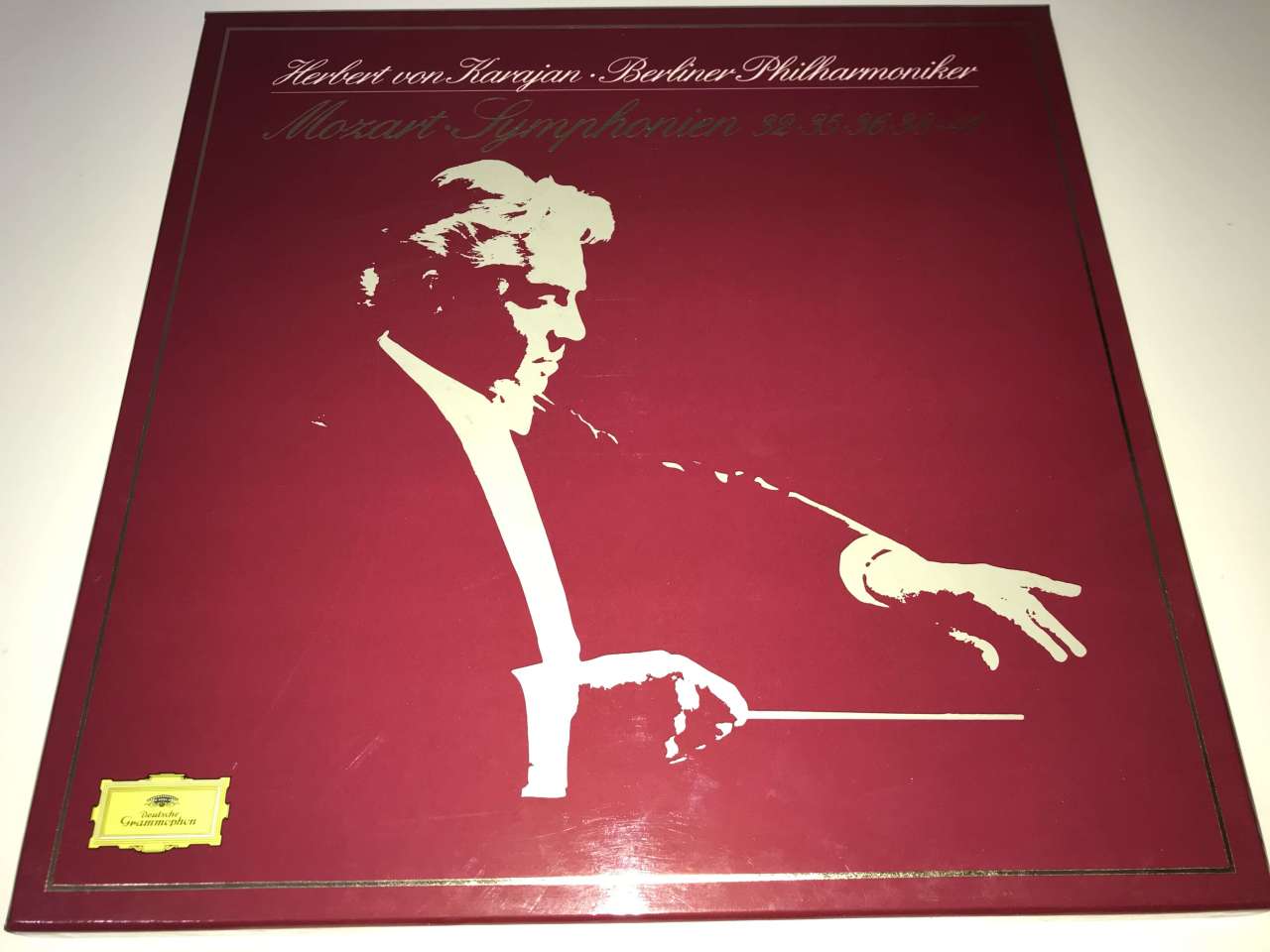 Mozart - Herbert von Karajan · Berliner Philharmoniker – Symphonien 32·35·36·38-41 3 LP Kutulu Set