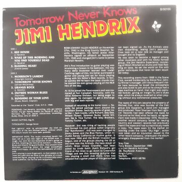 Jimi Hendrix Featuring: Jim Morrison, Johnny Winter, Buddy Miles – Tomorrow Never Knows