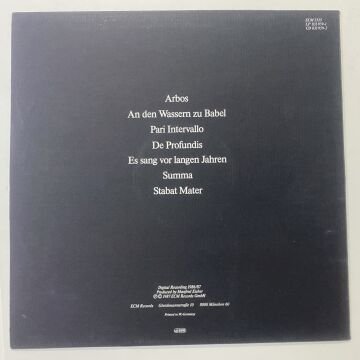 Arvo Pärt - The Hilliard Ensemble - Gidon Kremer, Vladimir Mendelssohn, Thomas Demenga - Brass Ensemble Staatsorchester Stuttgart, Dennis Russell Davies – Arbos