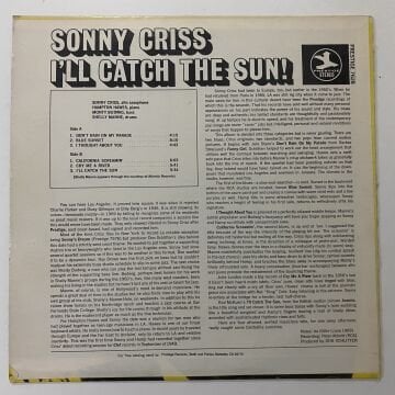 Sonny Criss – I'll Catch The Sun!