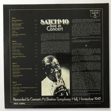 Louis Armstrong And The All Stars ‎– Satchmo Live In Concert 2 LP