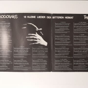 Mikis Theodorakis ,Text Yannis Ritsos ,Gesang: Giorgos Dalaras – 18 Kleine Lieder Der Bitteren Heimat