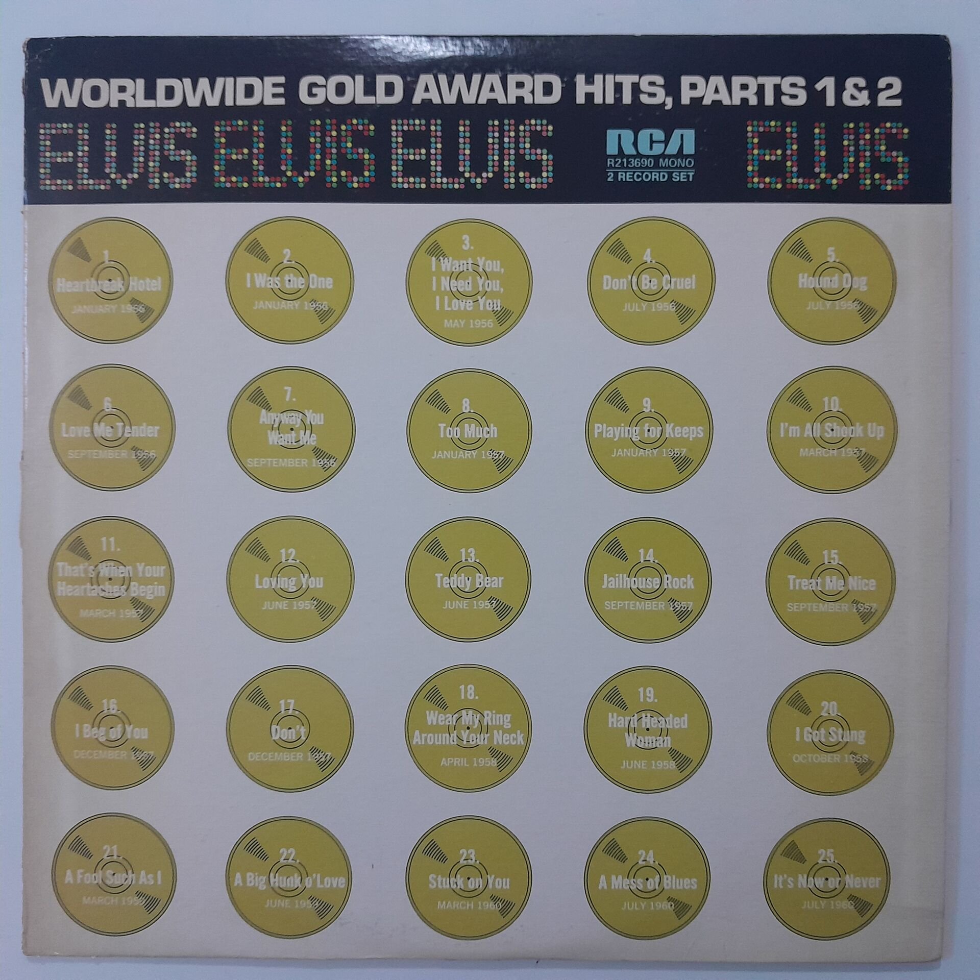 Elvis Presley – Worldwide Gold Award Hits, Parts 1 & 2 2 LP