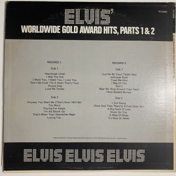 Elvis Presley – Worldwide Gold Award Hits, Parts 1 & 2 2 LP