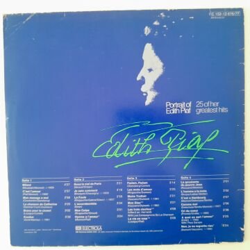 Edith Piaf ‎– Portrait Of Piaf - 25 Of Her Greatest Hits 2 LP