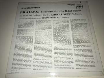 Brahms, Rudolf Serkin Serkin The Philadelphia Orchestra, Eugene Ormandy – Concerto No. 2 In B-flat Major For Piano And Orchestra, Op. 83