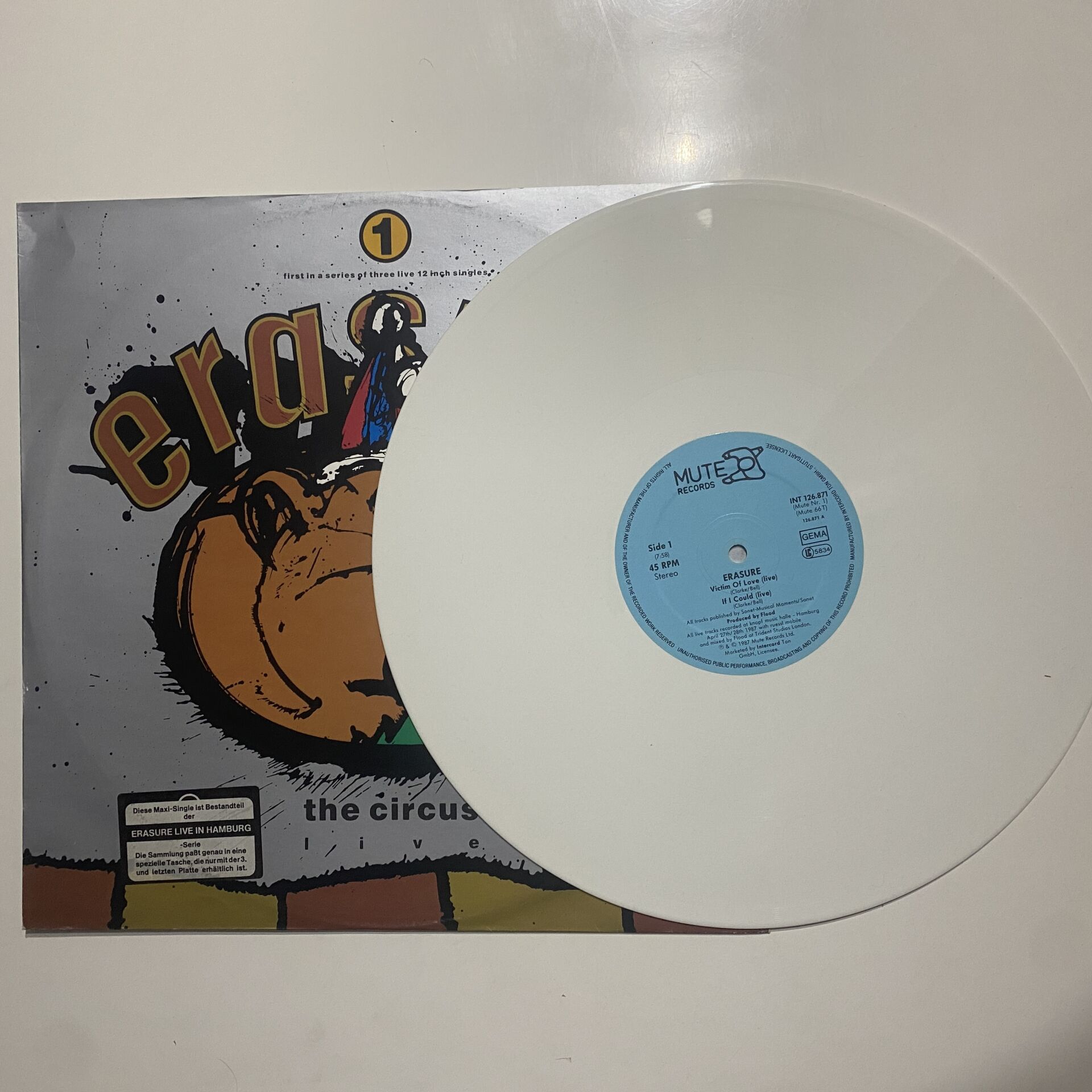 Erasure ‎– The Circus (Live) (Beyaz Renkli Plak)