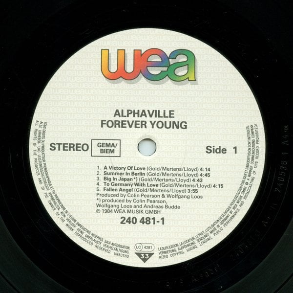 Alphaville ‎– Forever Young - KAPAKSIZ