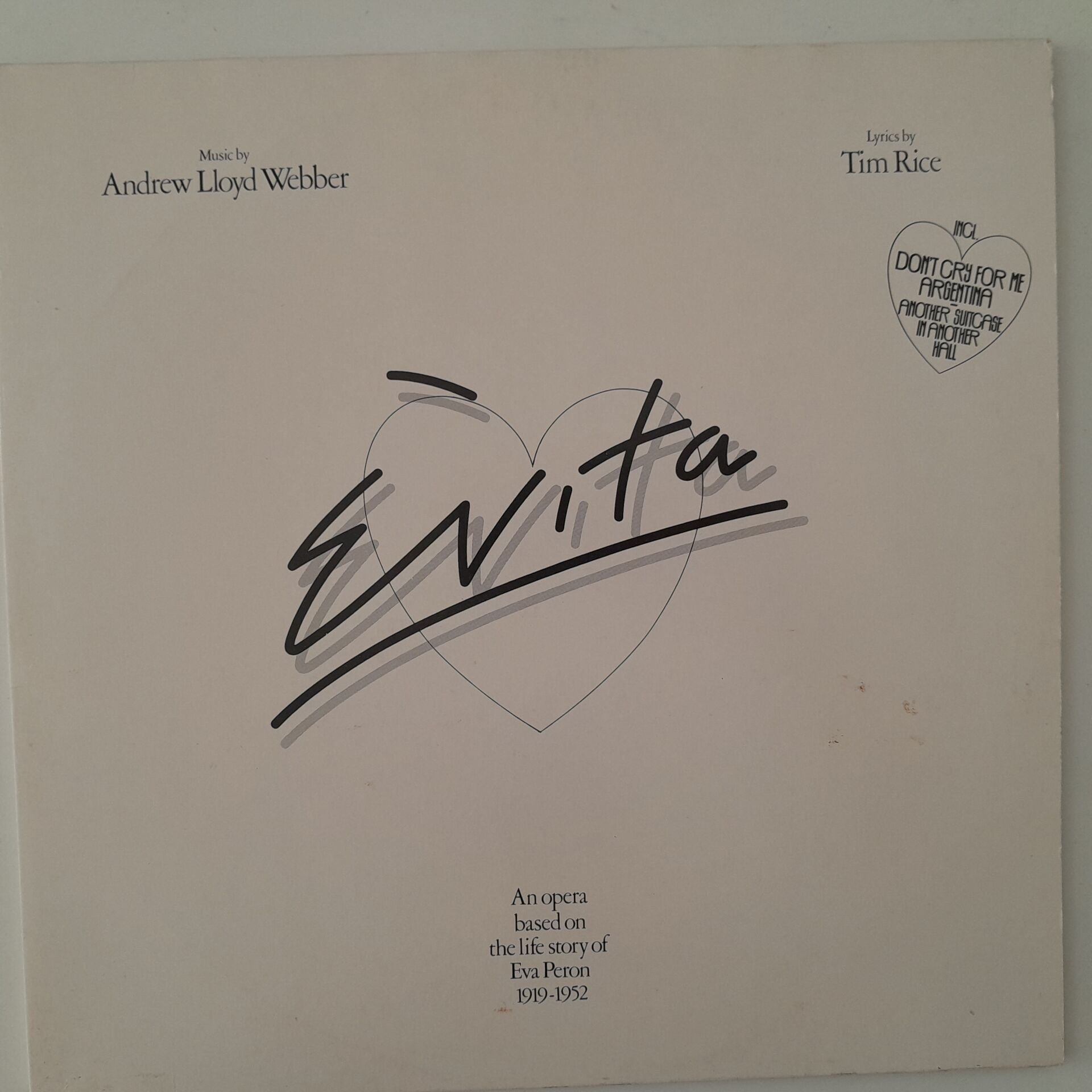 Andrew Lloyd Webber, Tim Rice ‎– Evita 2 LP