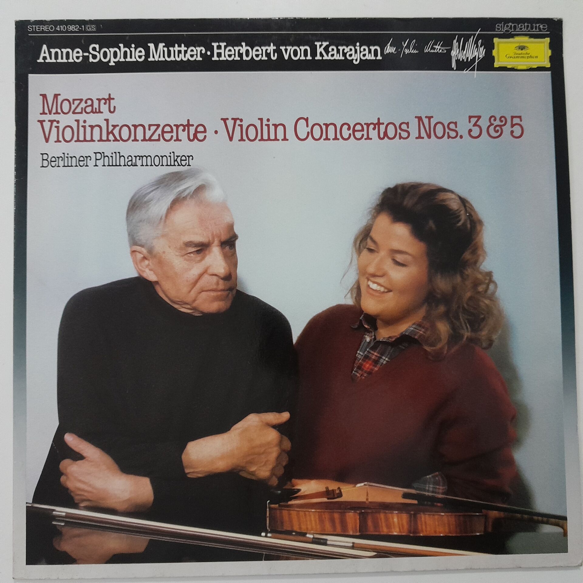 Wolfgang Amadeus Mozart - Berliner Philharmoniker, Herbert Von Karajan, Anne-Sophie Mutter – Violinkonzerte = Violin Concertos Nos. 3 & 5