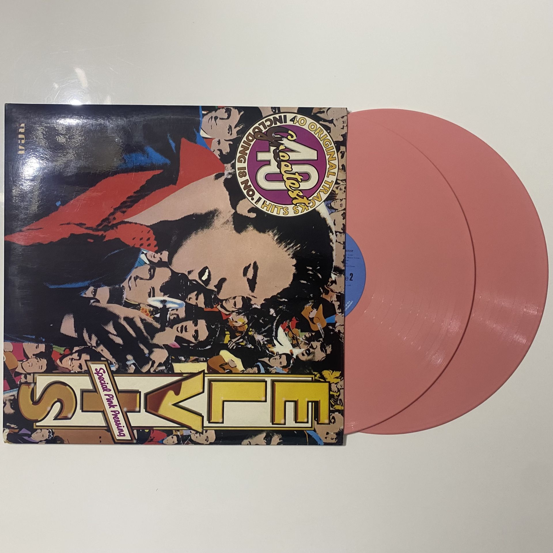 Elvis Presley ‎– Elvis's 40 Greatest 2 LP (Pembe Renkli Plak)