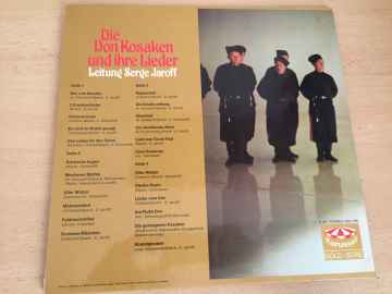 Don Kosaken Chor Serge Jaroff ‎– Die Don Kosaken Und Ihre Lieder 2 LP