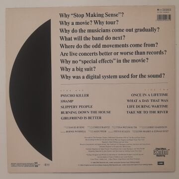 Talking Heads ‎– Stop Making Sense (Kitapçıklı)