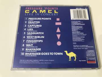 Camel ‎– Pressure Points - Live In Concert