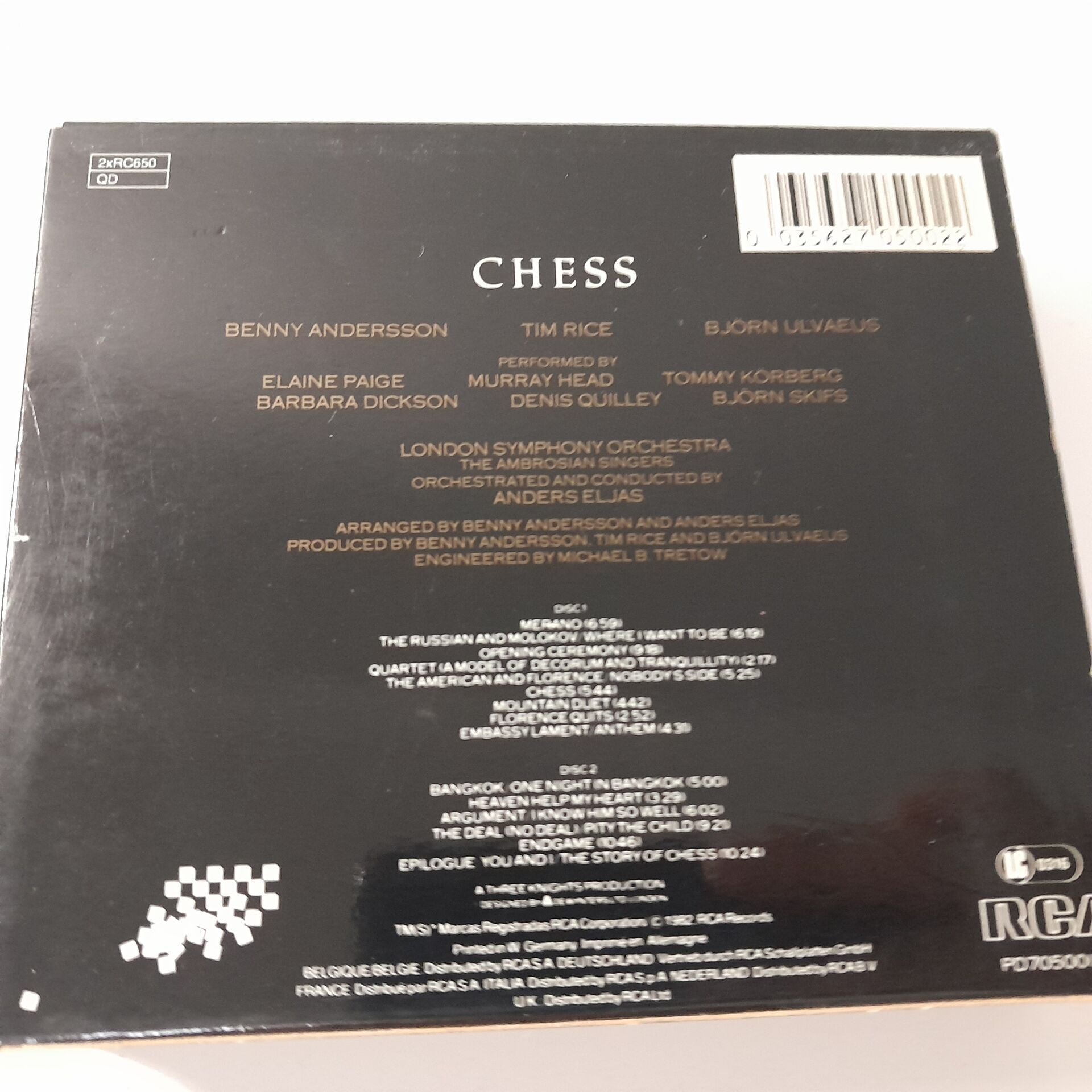 Benny Andersson, Tim Rice, Björn Ulvaeus ‎– Chess 2 CD + Kitapçıklı ...