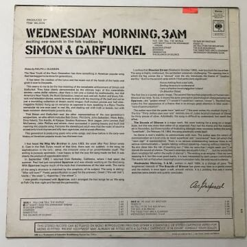 Simon & Garfunkel ‎– Wednesday Morning, 3 AM