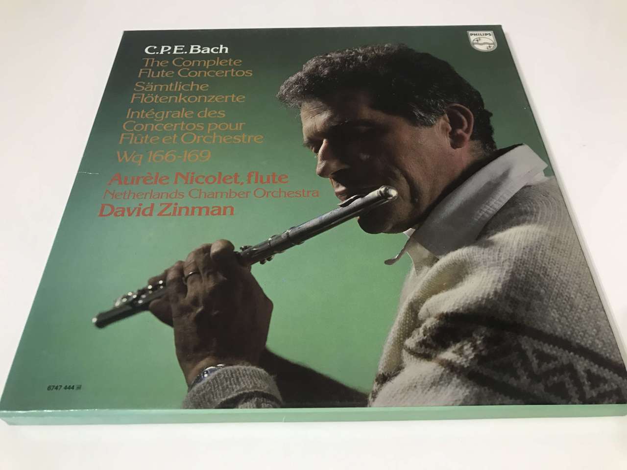 CPE Bach - Aurèle Nicolet, David Zinman ‎– The Complete Flute Concertos  (2 LP Kutulu Set)