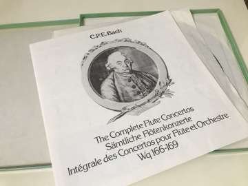 CPE Bach - Aurèle Nicolet, David Zinman ‎– The Complete Flute Concertos  (2 LP Kutulu Set)