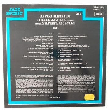 Django Reinhardt Et Le Quintette Du Hot Club De France Avec Stephane Grappelli – 1938 Vol. 2